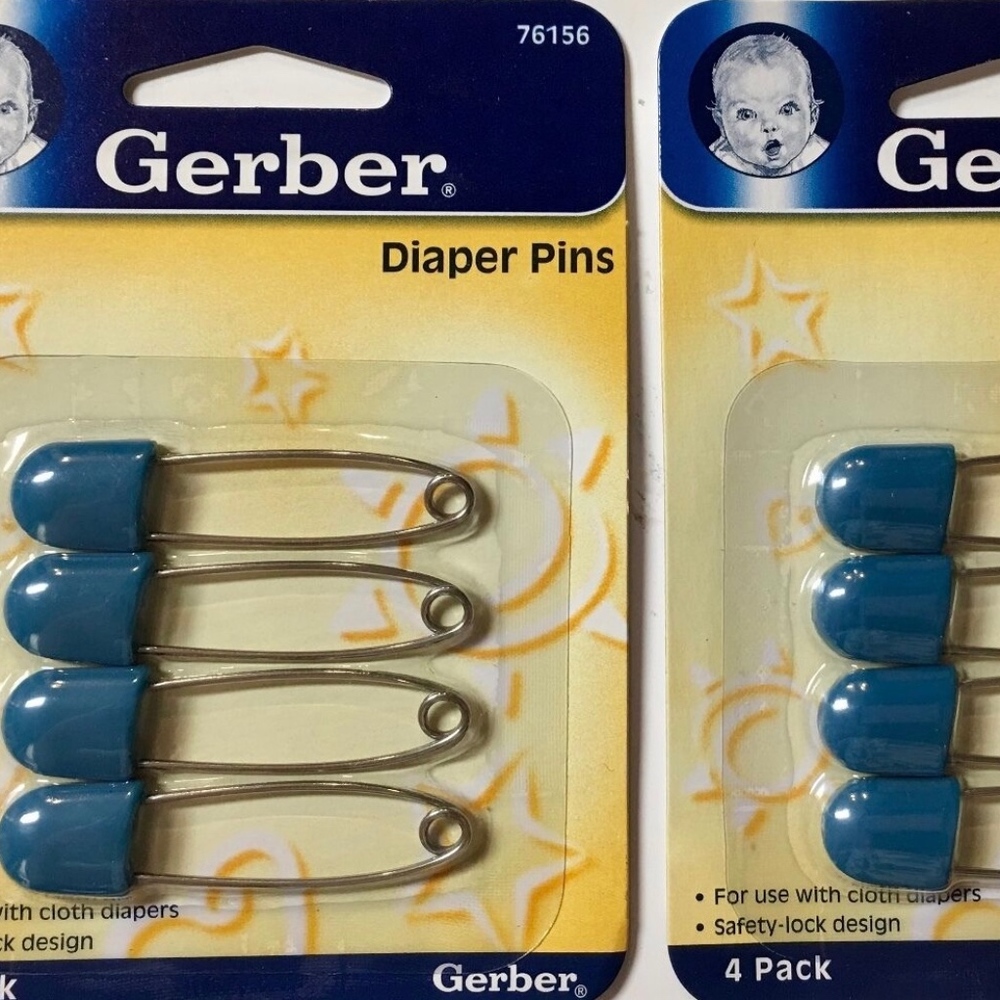 8 Dark Blue DIAPER PINS